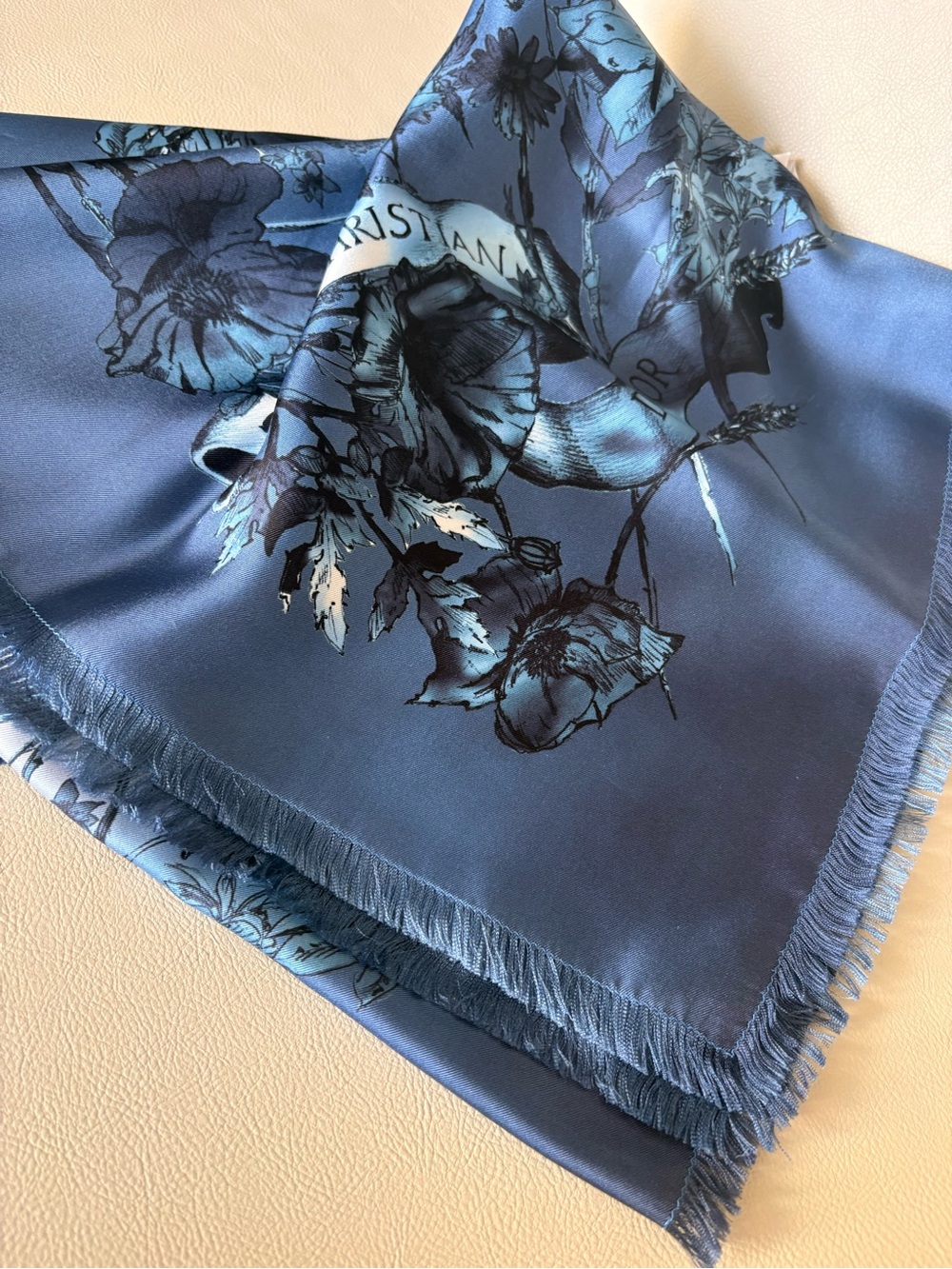 Christian Dior Floral 140 Giant Silk Scarf - Picture 8 of 10